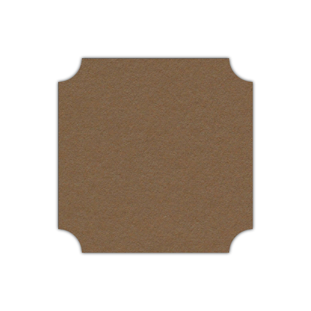 CMYK Print on Cappuccino Cardstock | Shape S3 | 2.5" x 2.5"