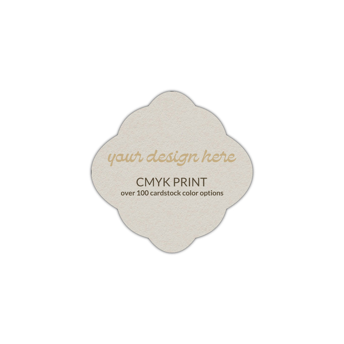 Shape S40 Diecut Card | CMYK Print | 5" x 5"