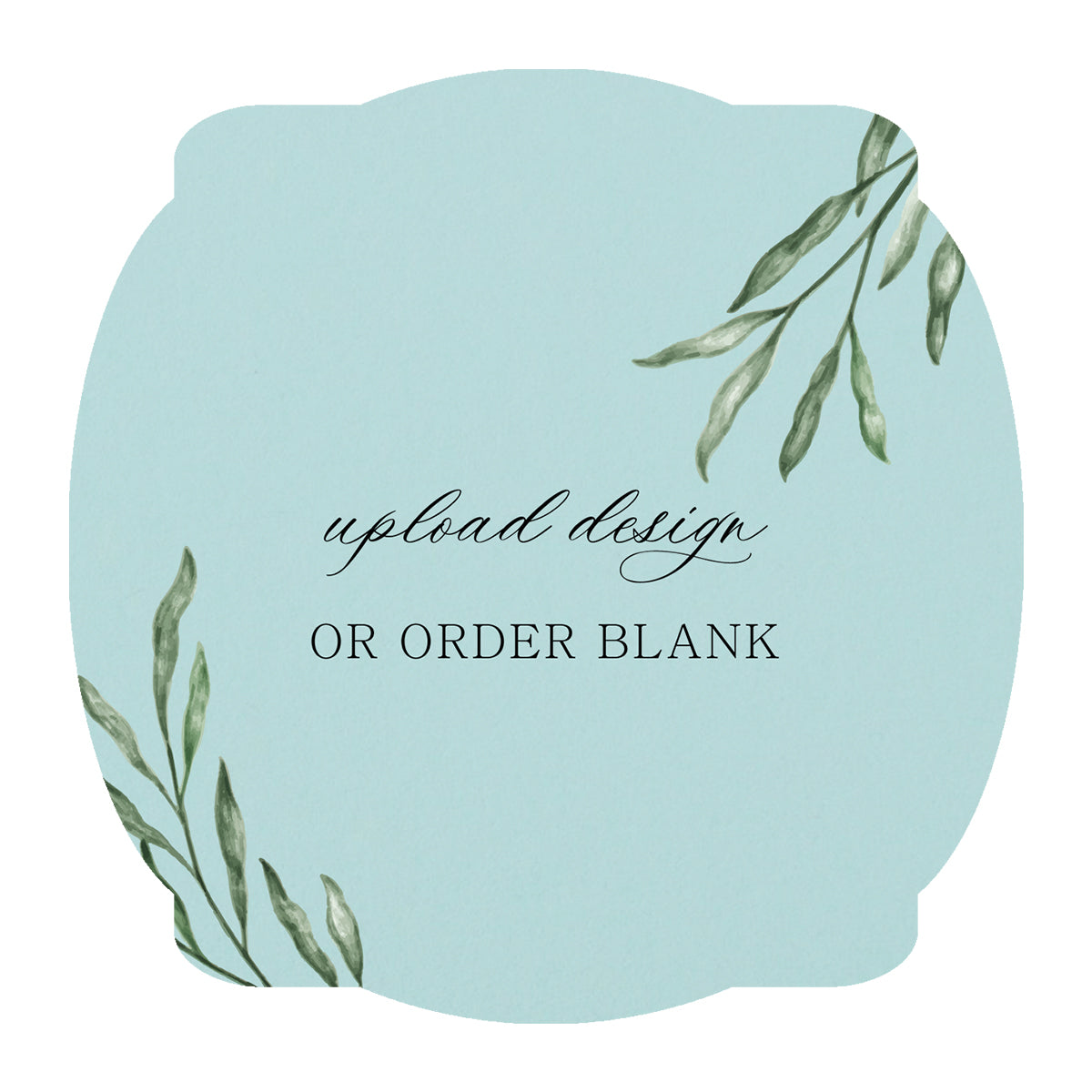 Custom Wedding Prints on Diecut Shaped Cardstock | Shape S64