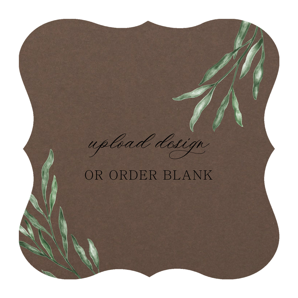 Custom Wedding Prints on Diecut Shaped Cardstock | Shape S70