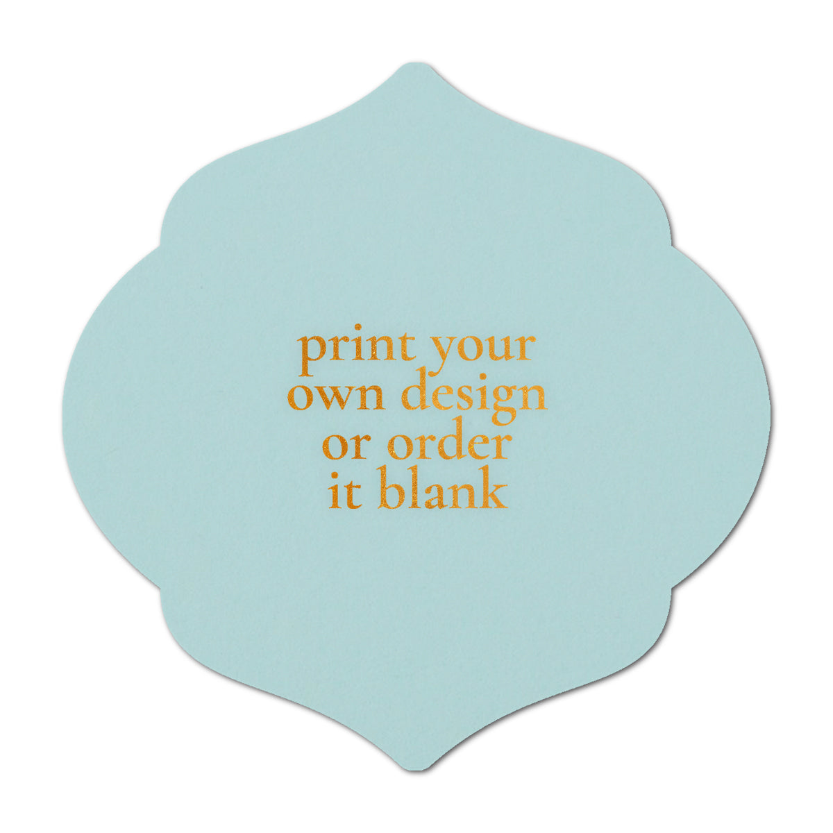 Custom Wedding Prints on Diecut Shaped Cardstock | Shape S7