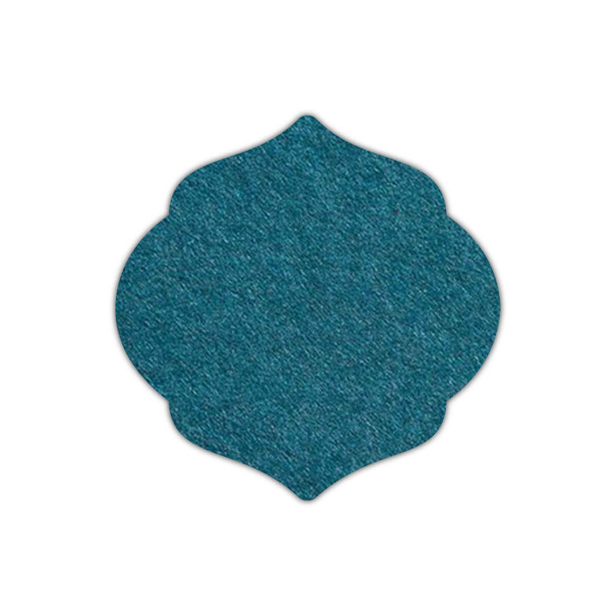 CMYK Print on Dark Teal Blue Cardstock | Shape S7 | 2" x 2"