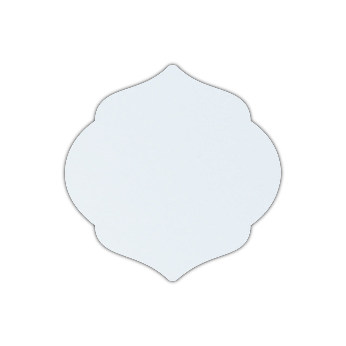 CMYK Print on Shimmer Ice Silver Cardstock | Shape S7 | 4" x 4"