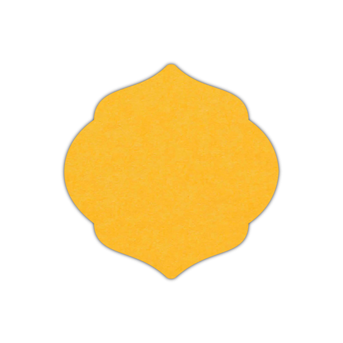 CMYK Print on Indian Yellow Cardstock | Shape S7 | 3" x 3"