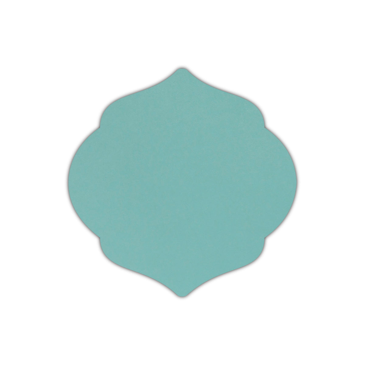 CMYK Print on Shimmer Lagoon Cardstock | Shape S7 | 2.75" x 2.75"