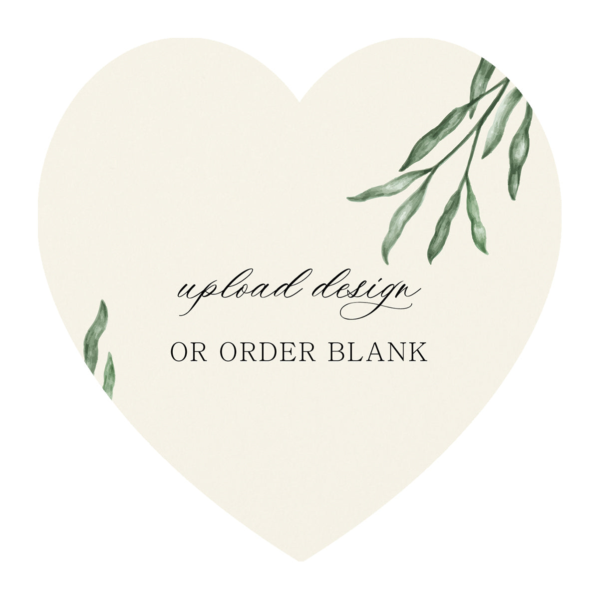 Custom Wedding Prints on Diecut Shaped Cardstock | Shape S91