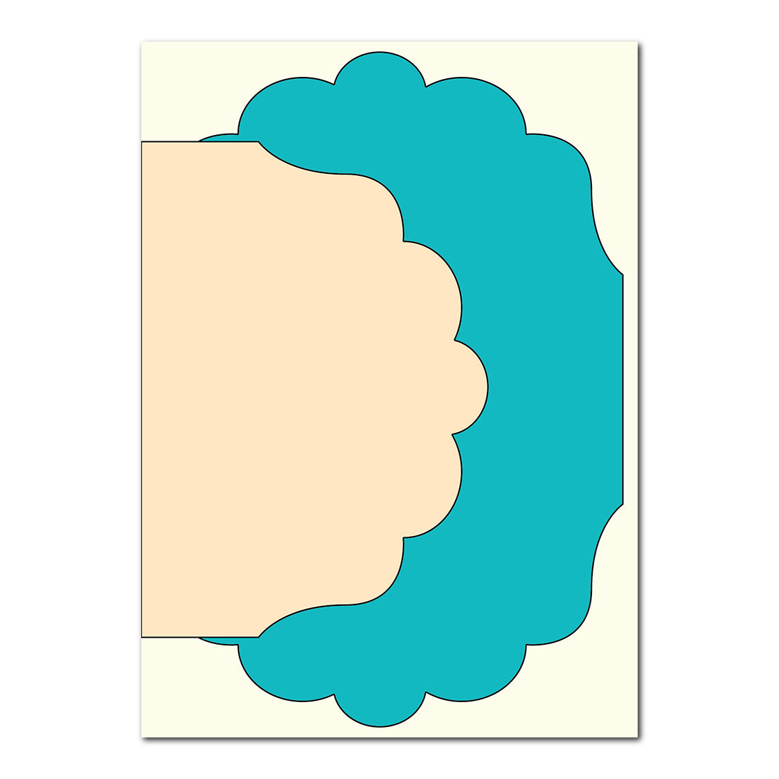 3-Layer Modern Wedding Stationery Set | SVG Template - Shape 1