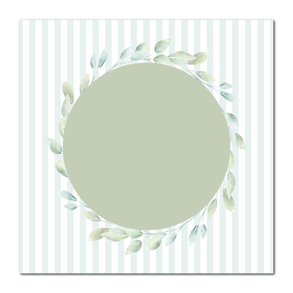 Two-Layer Leaf Wreath Card | SVG PNG Template - Shape 2