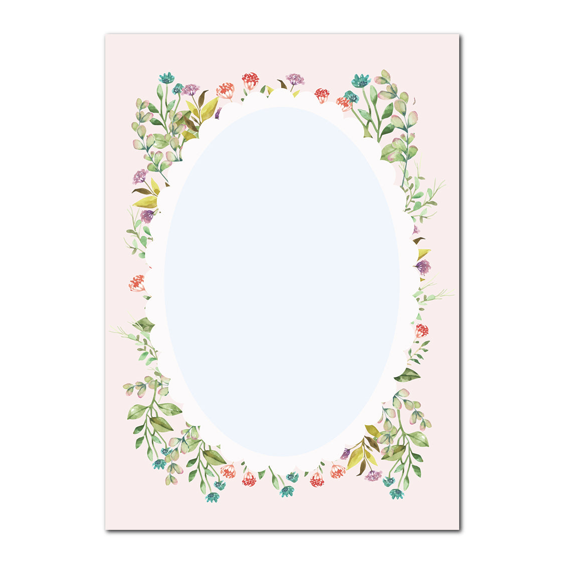 Watercolor Floral Layered Wedding Card | SVG PNG Template - Shape 9