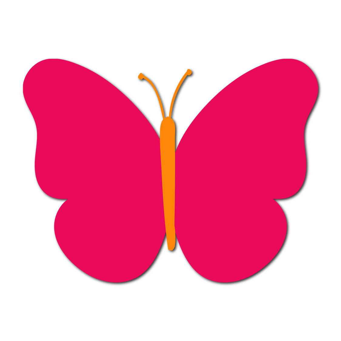 Butterfly SVG PNG Template - Shape 13