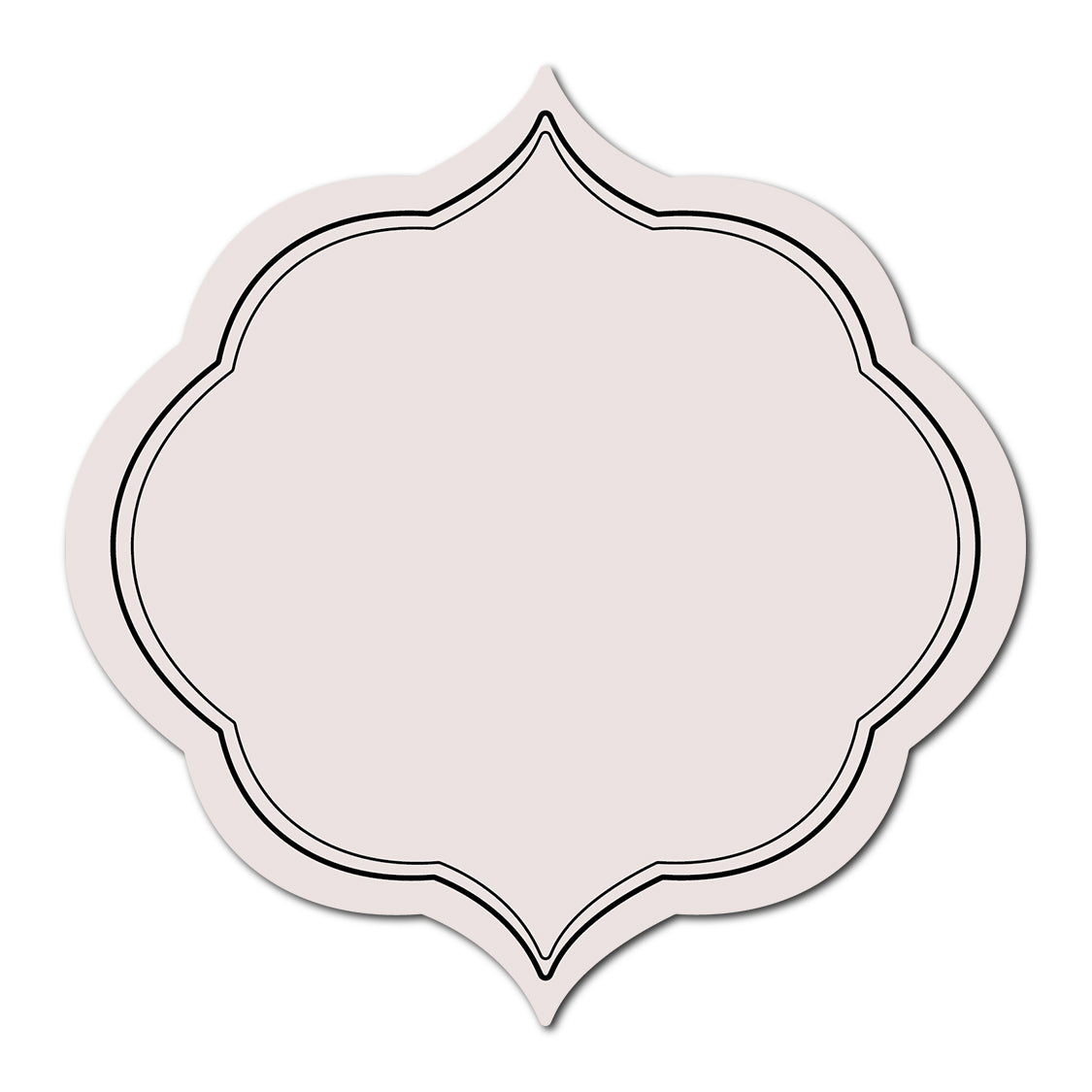Wedding Label with Classic Double Border | SVG PNG Template - Shape 12