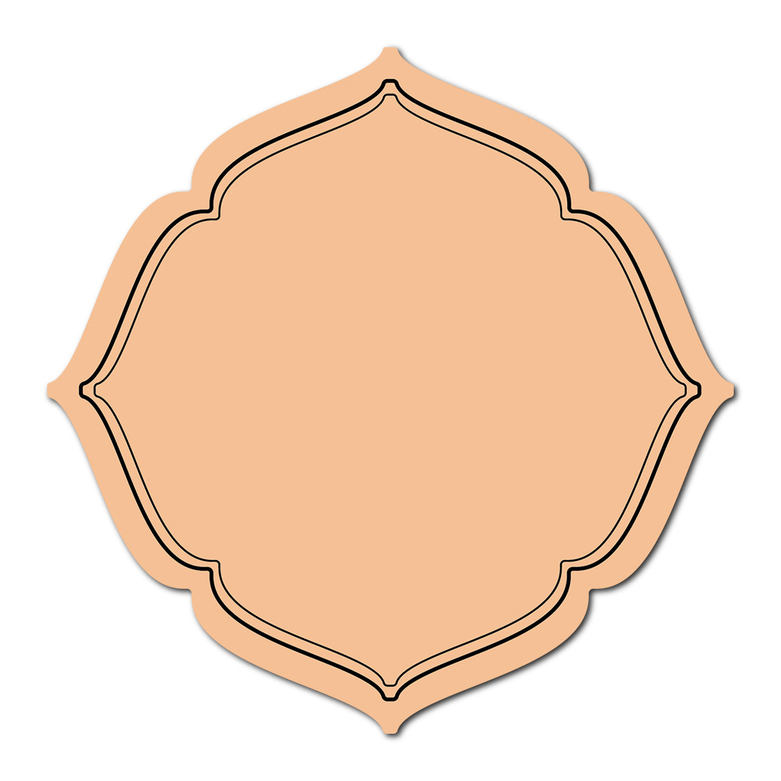 Wedding Label with Classic Double Border | SVG PNG Template - Shape 14