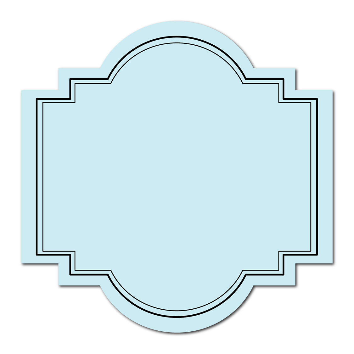 Wedding Label with Classic Double Border | SVG PNG Template - Shape 3