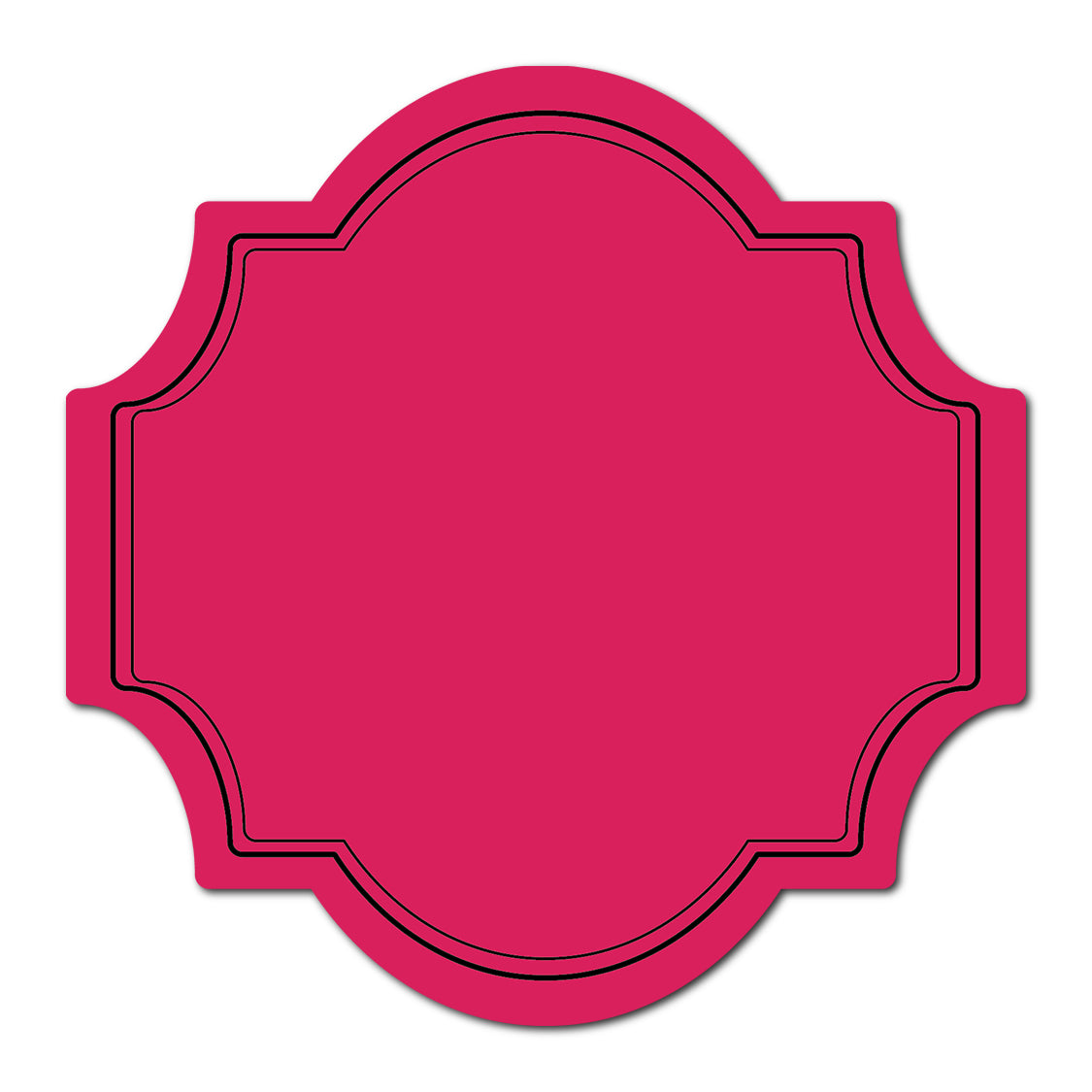 Wedding Label with Classic Double Border | SVG PNG Template - Shape 4