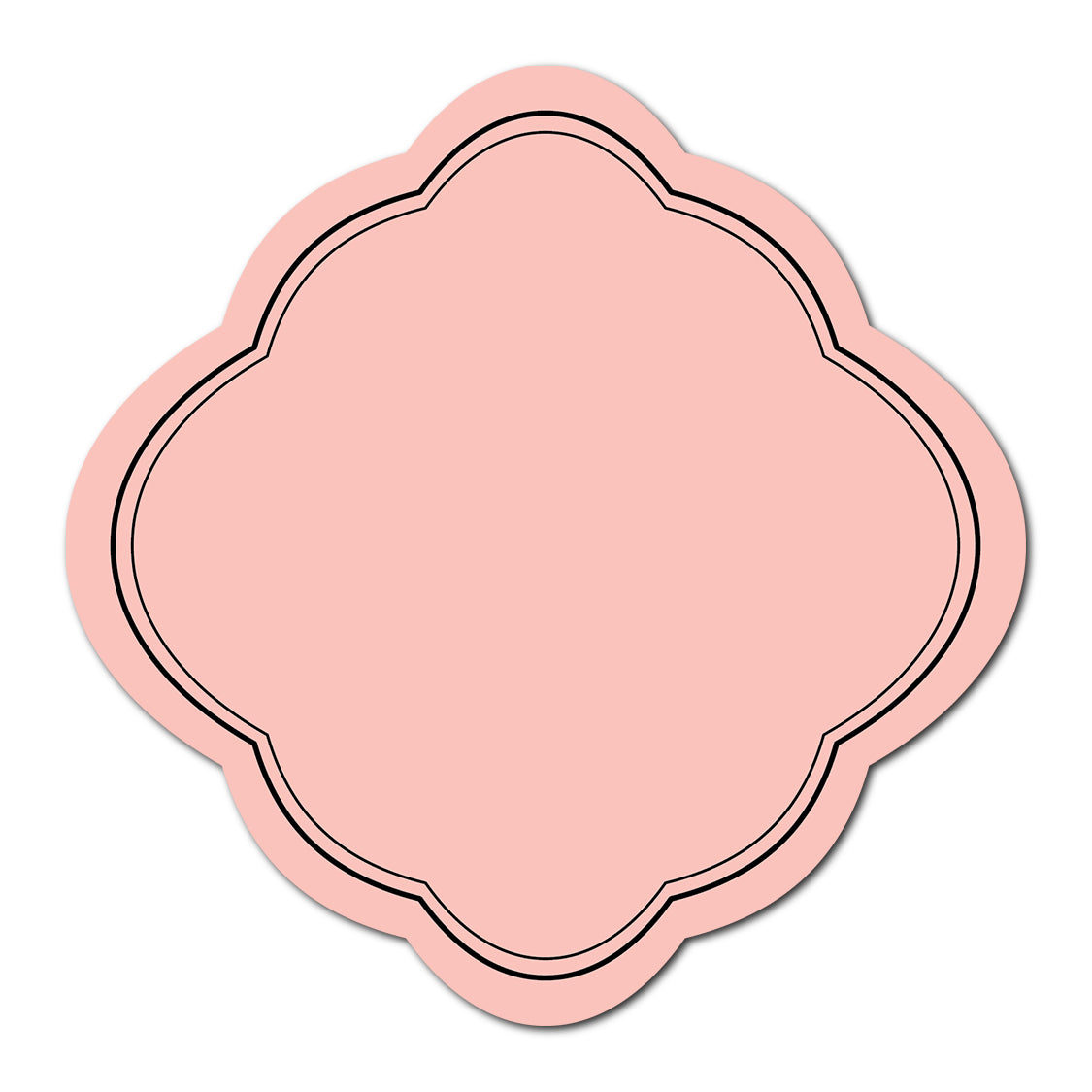 Wedding Label with Classic Double Border | SVG PNG Template - Shape 5