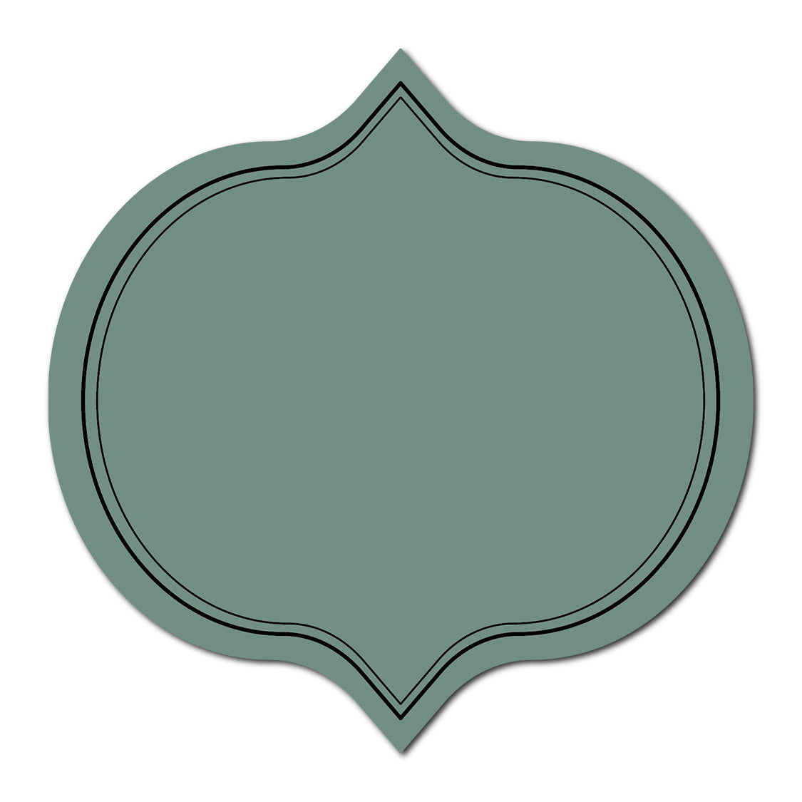 Wedding Label with Classic Double Border | SVG PNG Template - Shape 7