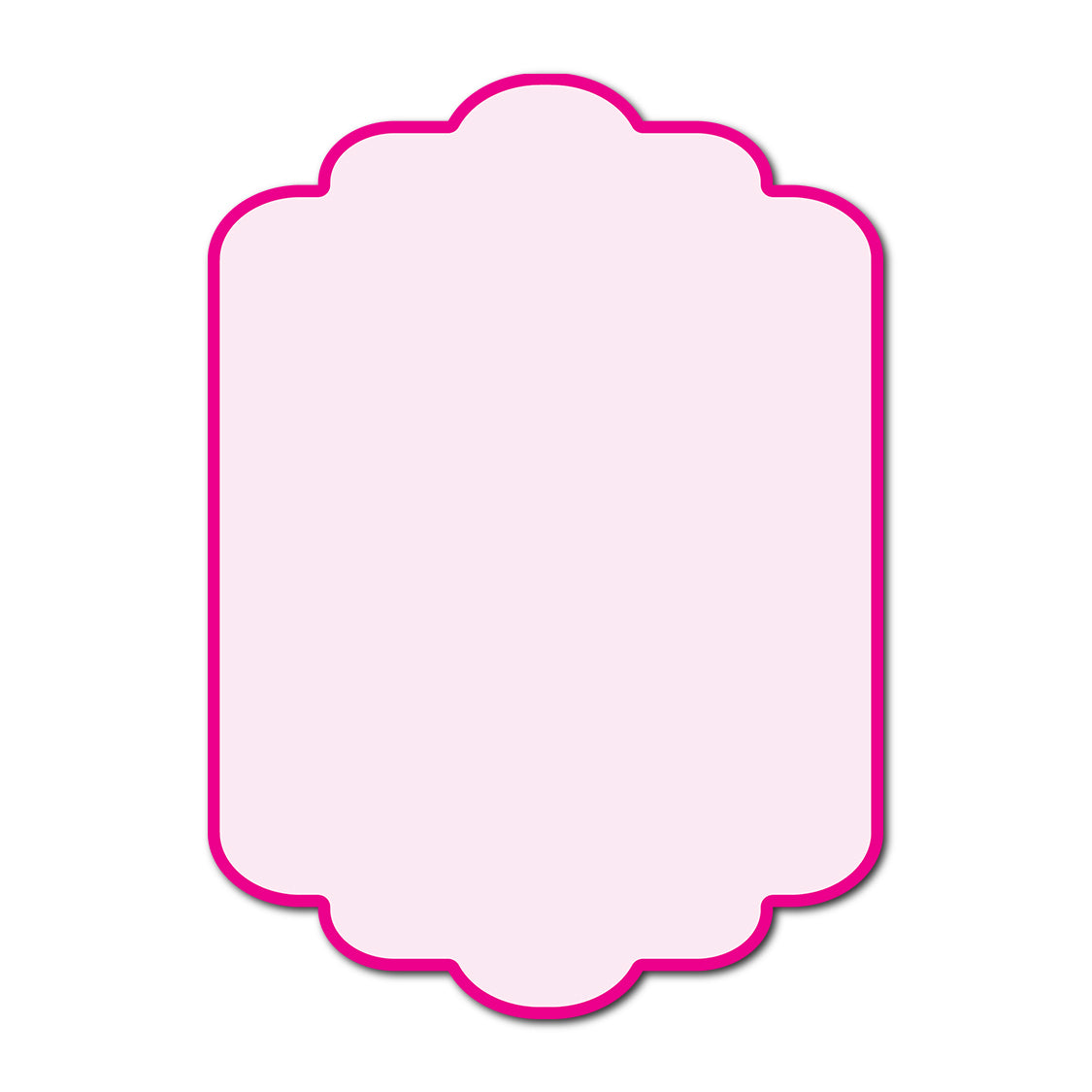 Classic Mounted 2-Layer Card | SVG Template - Shape P241