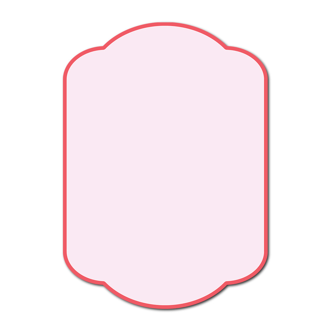 Classic Mounted 2-Layer Card | SVG Template - Shape P34