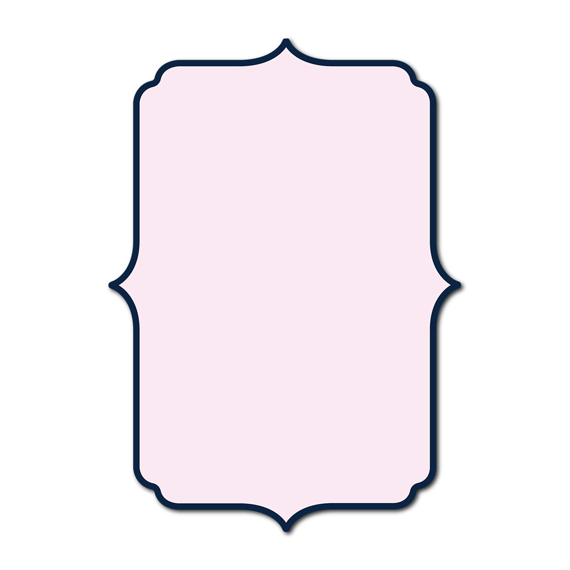 Classic Mounted 2-Layer Card | SVG Template - Shape P38