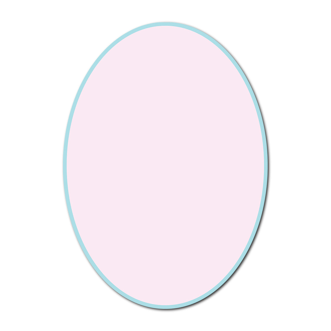 Classic Mounted 2-Layer Card | SVG Template - Oval Shape