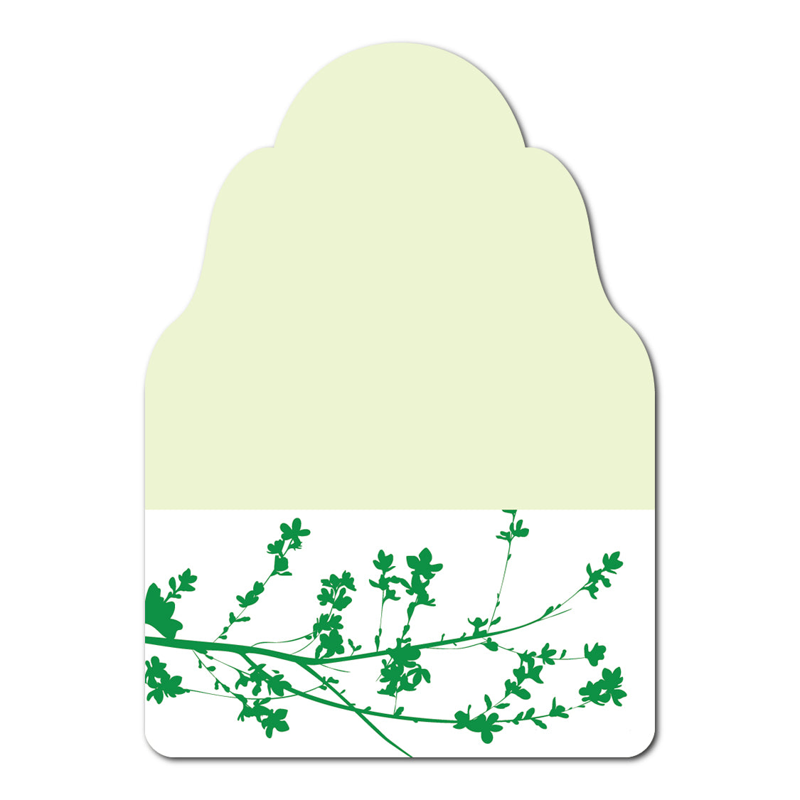 Double Layer Botanical Favor Card | SVG PNG Template - Shape 12