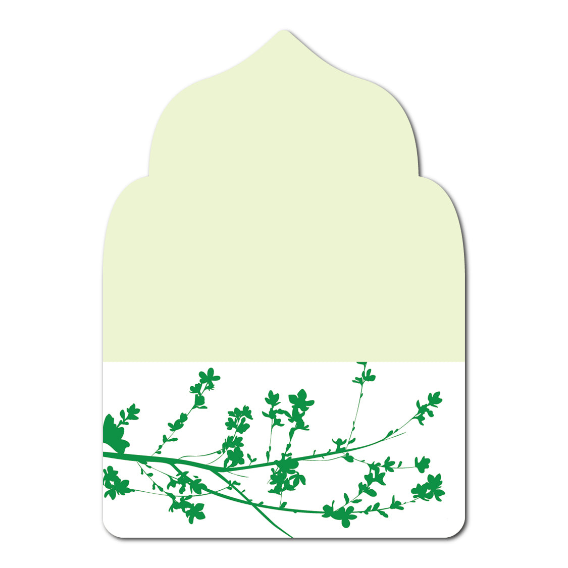 Double Layer Botanical Favor Card | SVG PNG Template - Shape 15