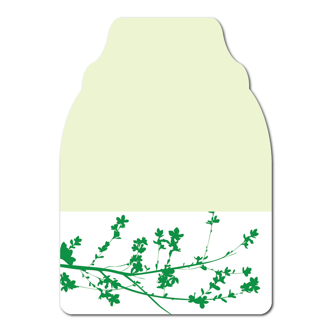 Double Layer Botanical Favor Card | SVG PNG Template - Shape 3