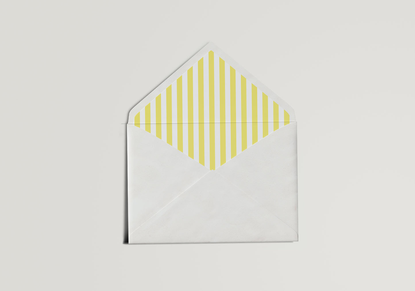 DIY Wedding Envelope Liner Template | Yellow Stripe Print & Cut PNG for Invitation Envelopes - Giada Collection