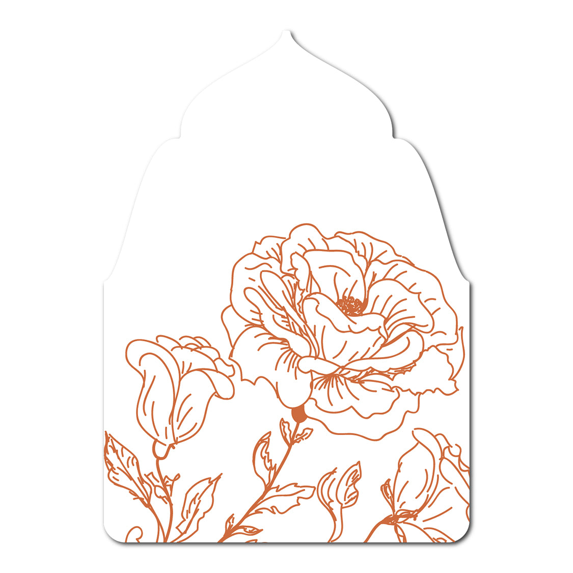 Floral Print Favor Tag | SVG PNG Template - Shape 11