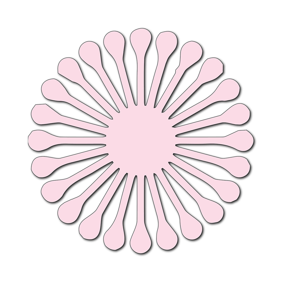 Paper Flower-Making SVG Template | Flower Center - Shape 5