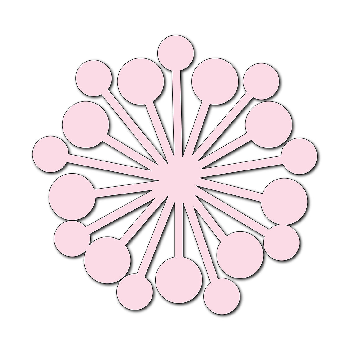 Paper Flower-Making SVG Template | Flower Center - Shape 16