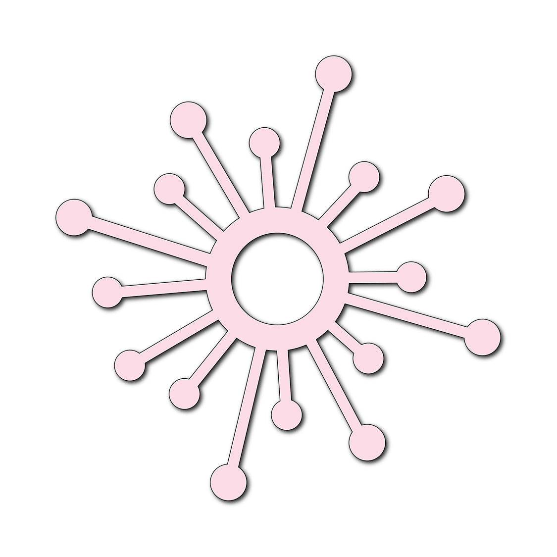 Paper Flower-Making SVG Template | Flower Center - Shape 17