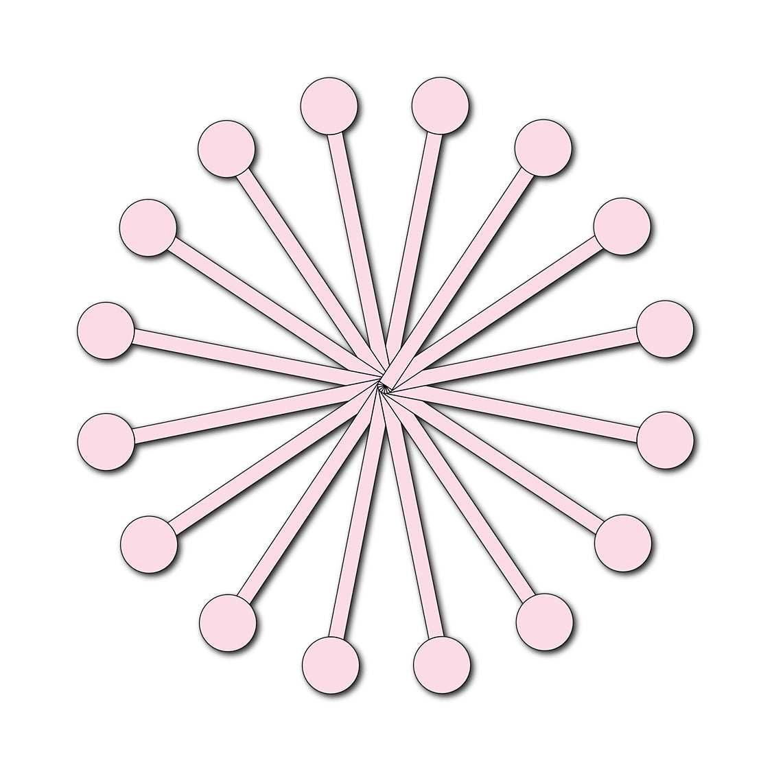 Paper Flower-Making SVG Template | Flower Center - Shape 33
