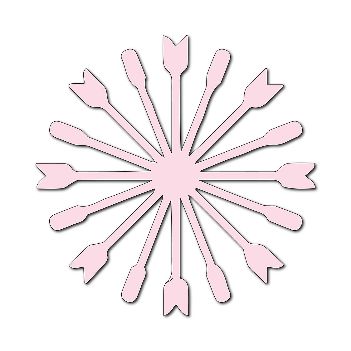 Paper Flower-Making SVG Template | Flower Center - Shape 42