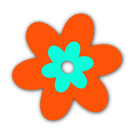 Paper Flower-Making SVG Template | Flower Center - Shape 56