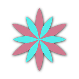 Paper Flower-Making SVG Template | Flower Center - Shape 60