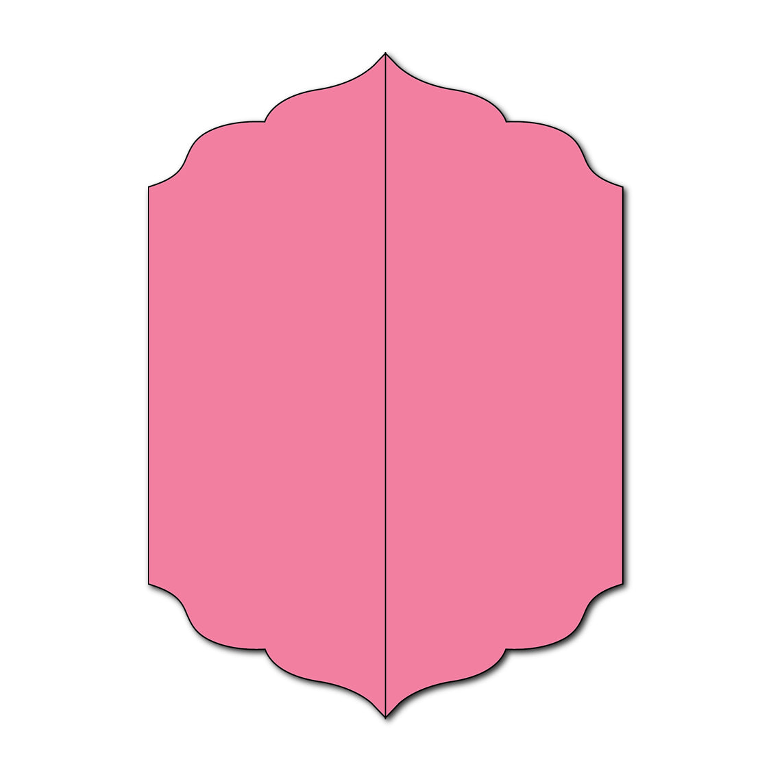 Gatefold Wedding Invitation SVG Template | 5x7 Folded Invitation Cut File - Shape 15