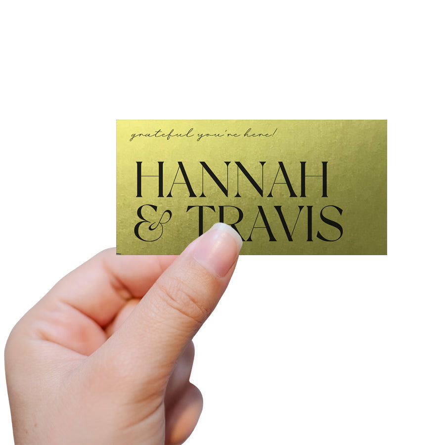 Personalized Rectangle Sticker | Fully Custom Print | Gold Foil