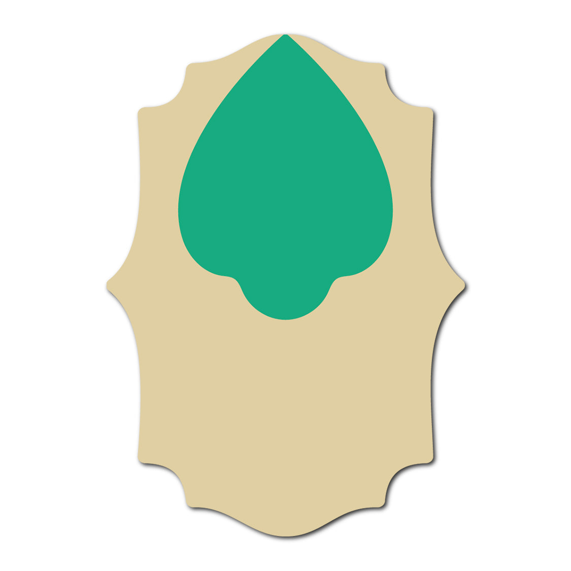Layered Jewel Style Favor Tag | SVG Template - Shape 19
