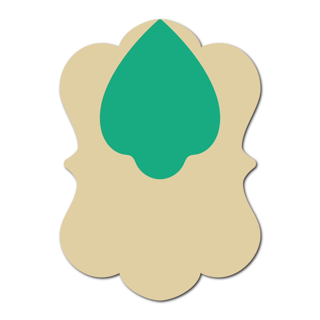 Layered Jewel Style Favor Tag | SVG Template - Shape 7