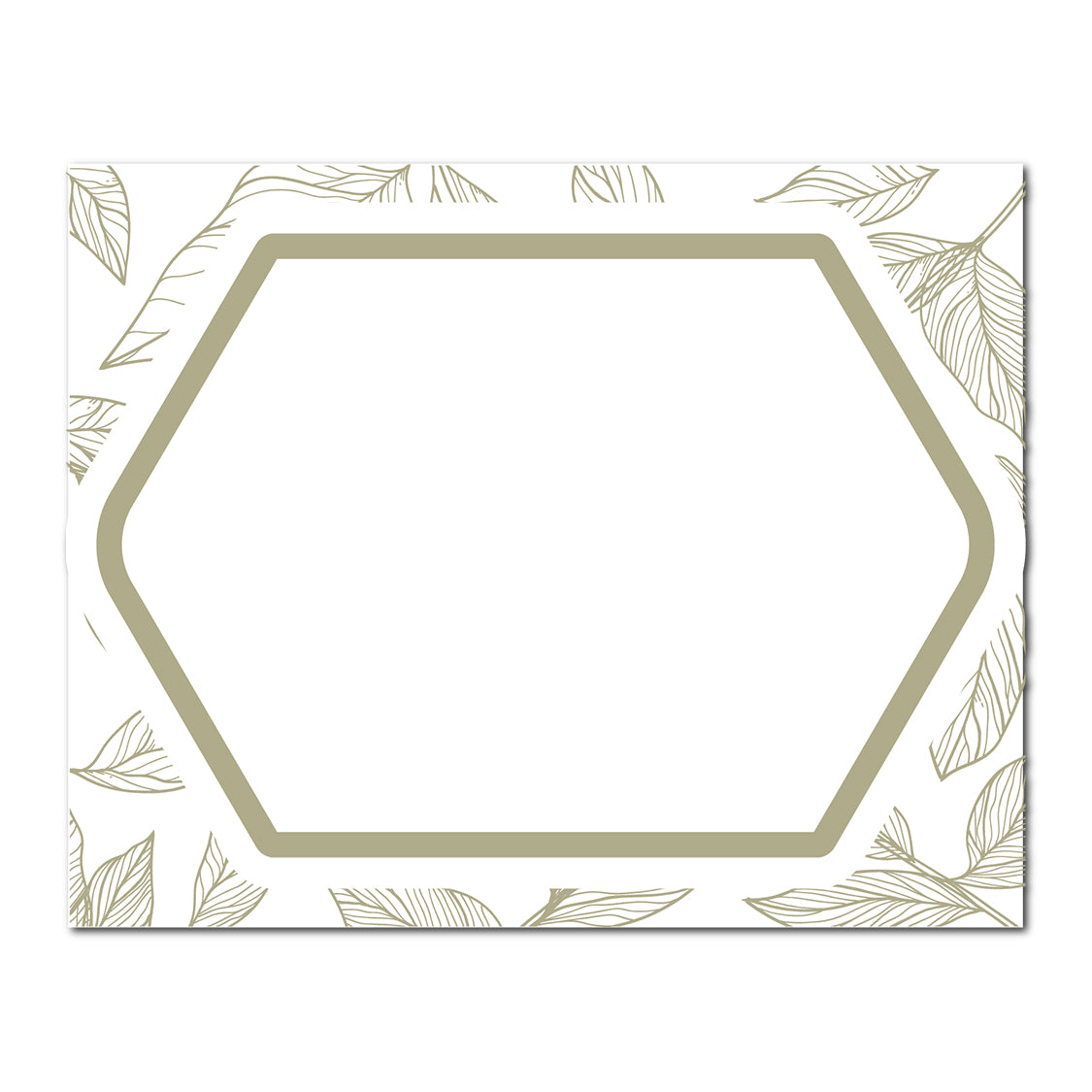 Table Card with Leafy Background | SVG PNG Template - Shape 21