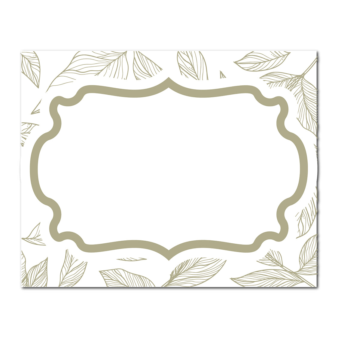 Table Card with Leafy Background | SVG PNG Template - Shape 22