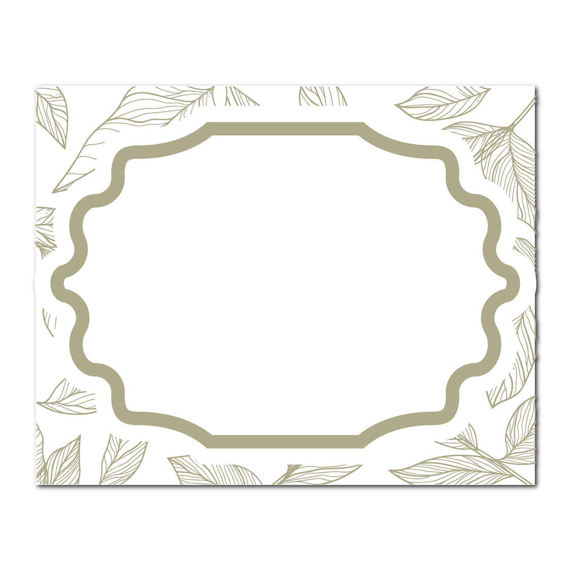 Table Card with Leafy Background | SVG PNG Template - Shape 3