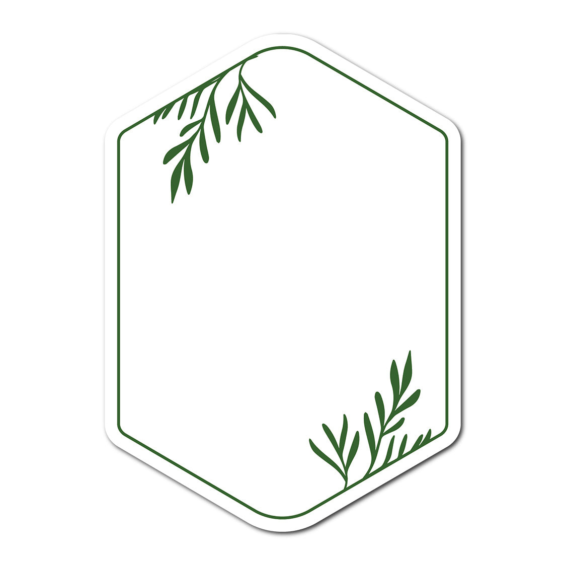 Table Number Cards with Leafy Border | SVG PNG Template - Shape 1