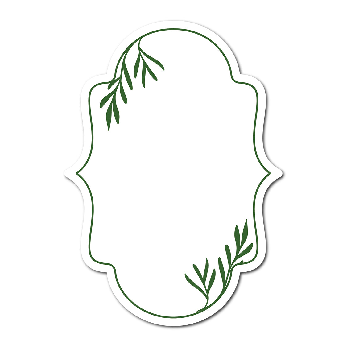Table Number Cards with Leafy Border | SVG PNG Template - Shape 20