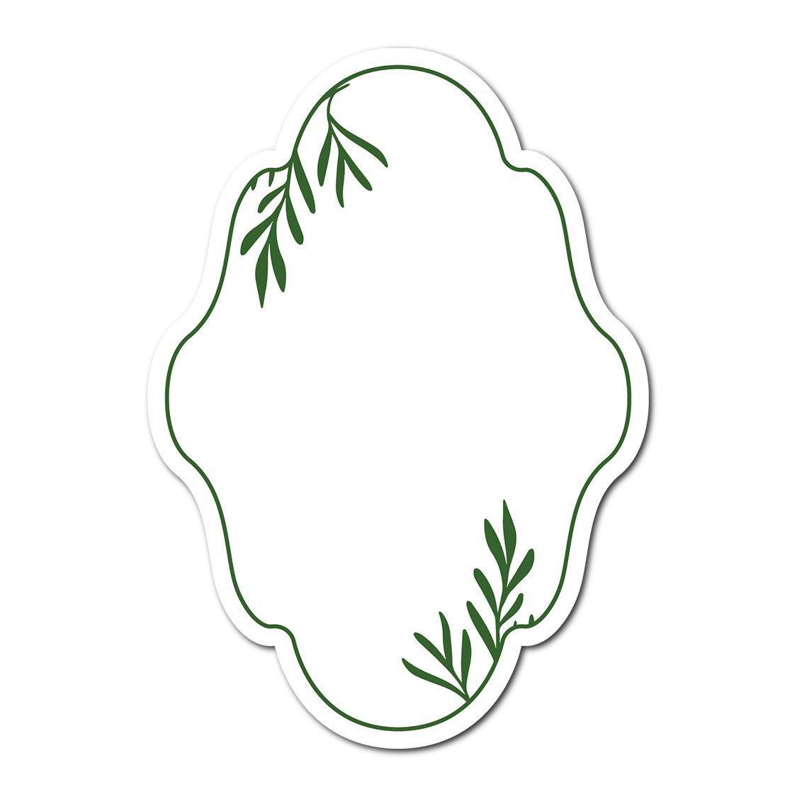 Table Number Cards with Leafy Border | SVG PNG Template - Shape 21