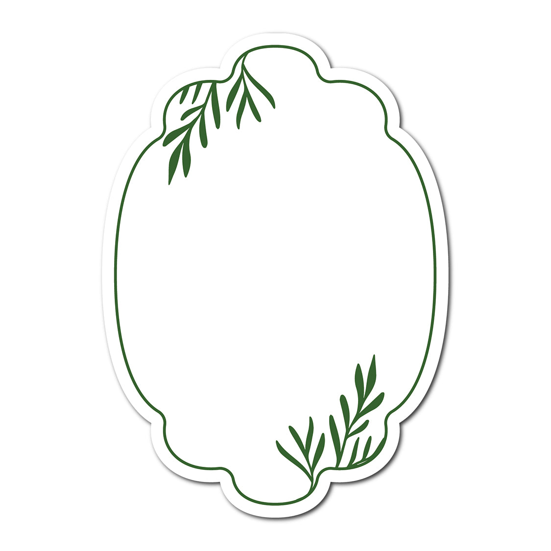 Table Number Cards with Leafy Border | SVG PNG Template - Shape 24