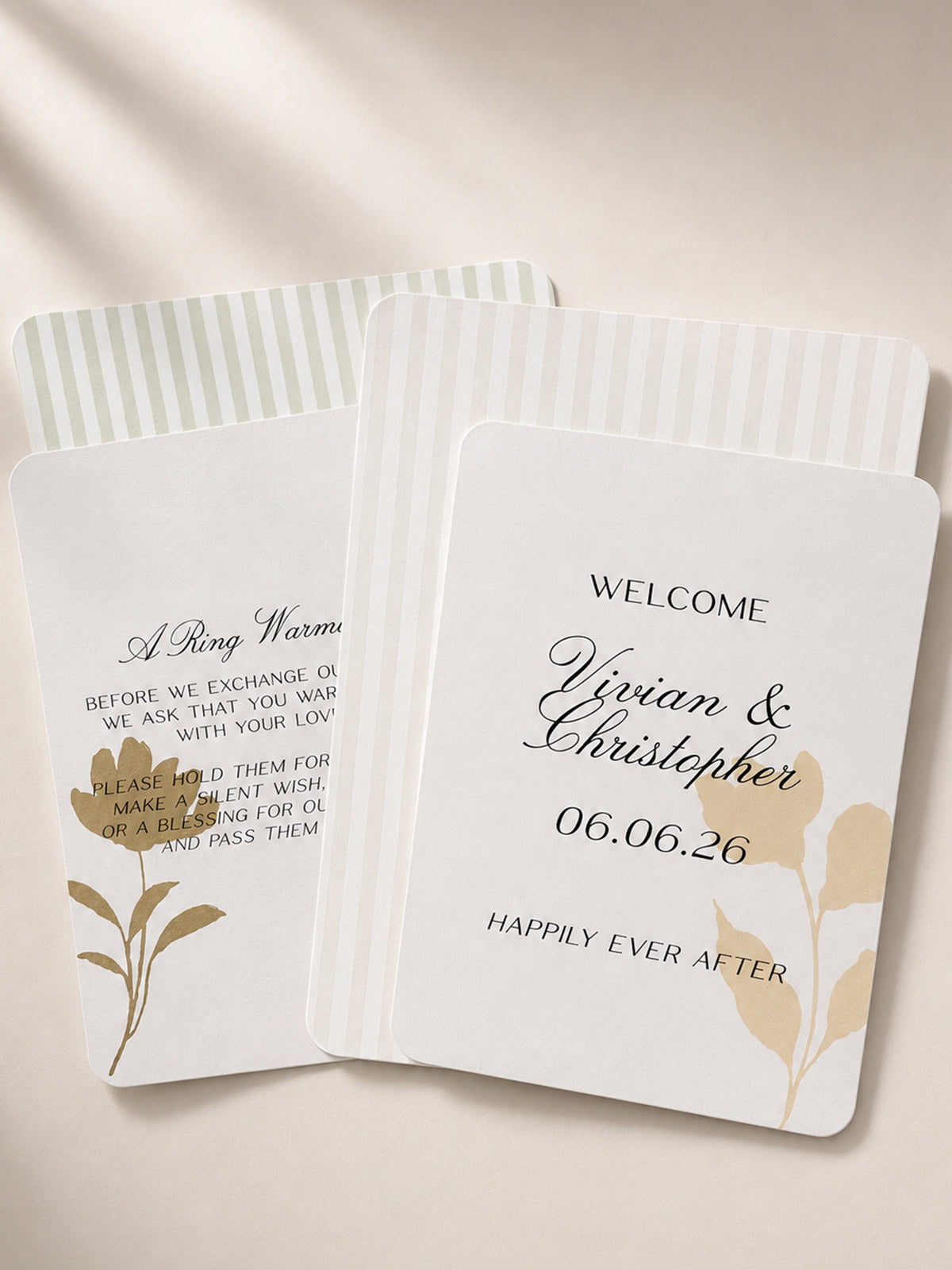 2-Piece 2-Layer Wedding Sign Template Set | Print-and-Cut PNG Wedding Signage - Denise Collection