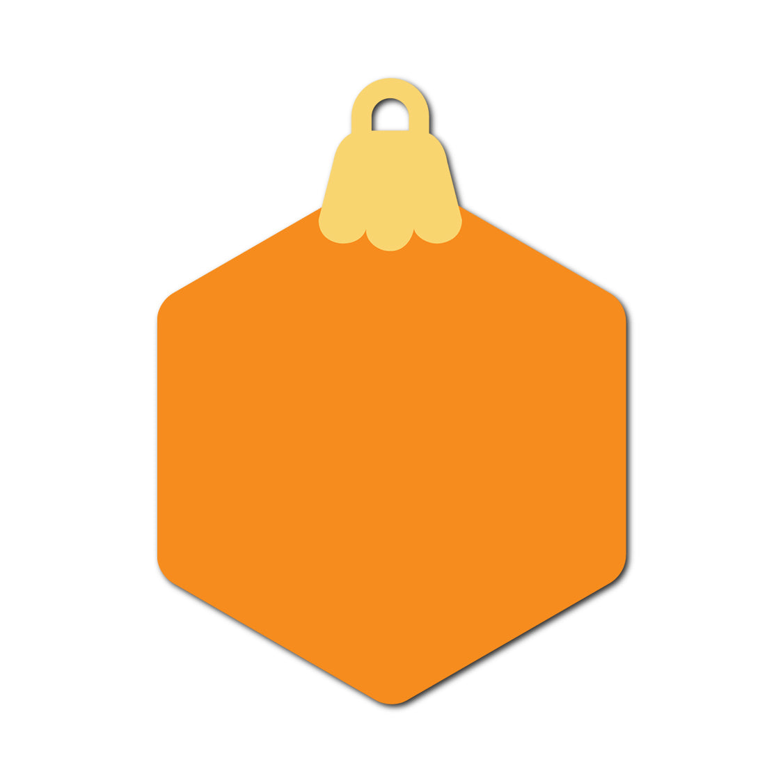 Ornament Gift Tag SVG PNG Template - Shape 26