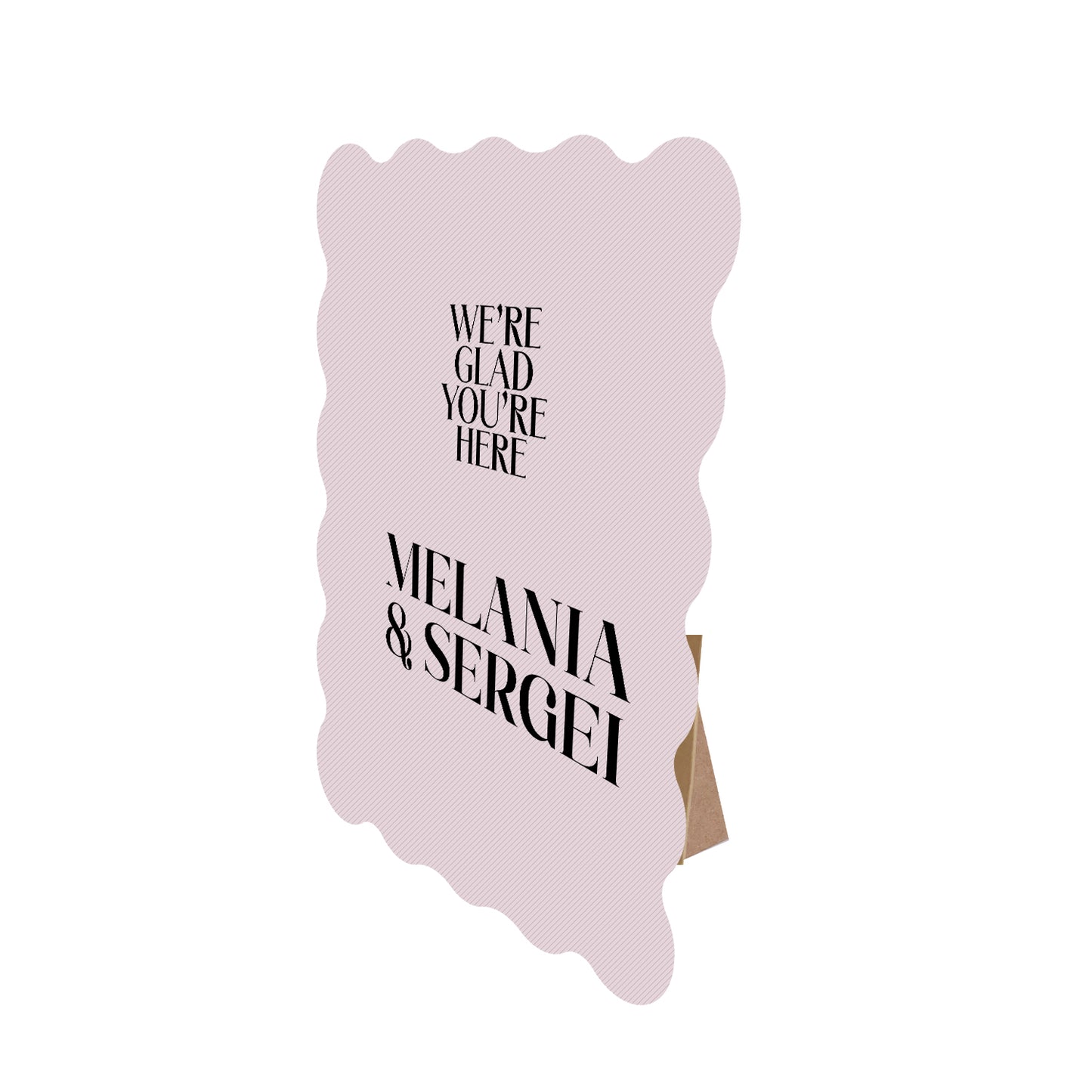 Table Signage with Stick-on Easel Template - Shape 10